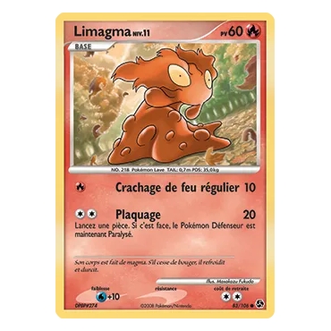 Carte Limagma - Commune (Brillante) de Pokémon Diamant & Perle Duels au sommet 83/106