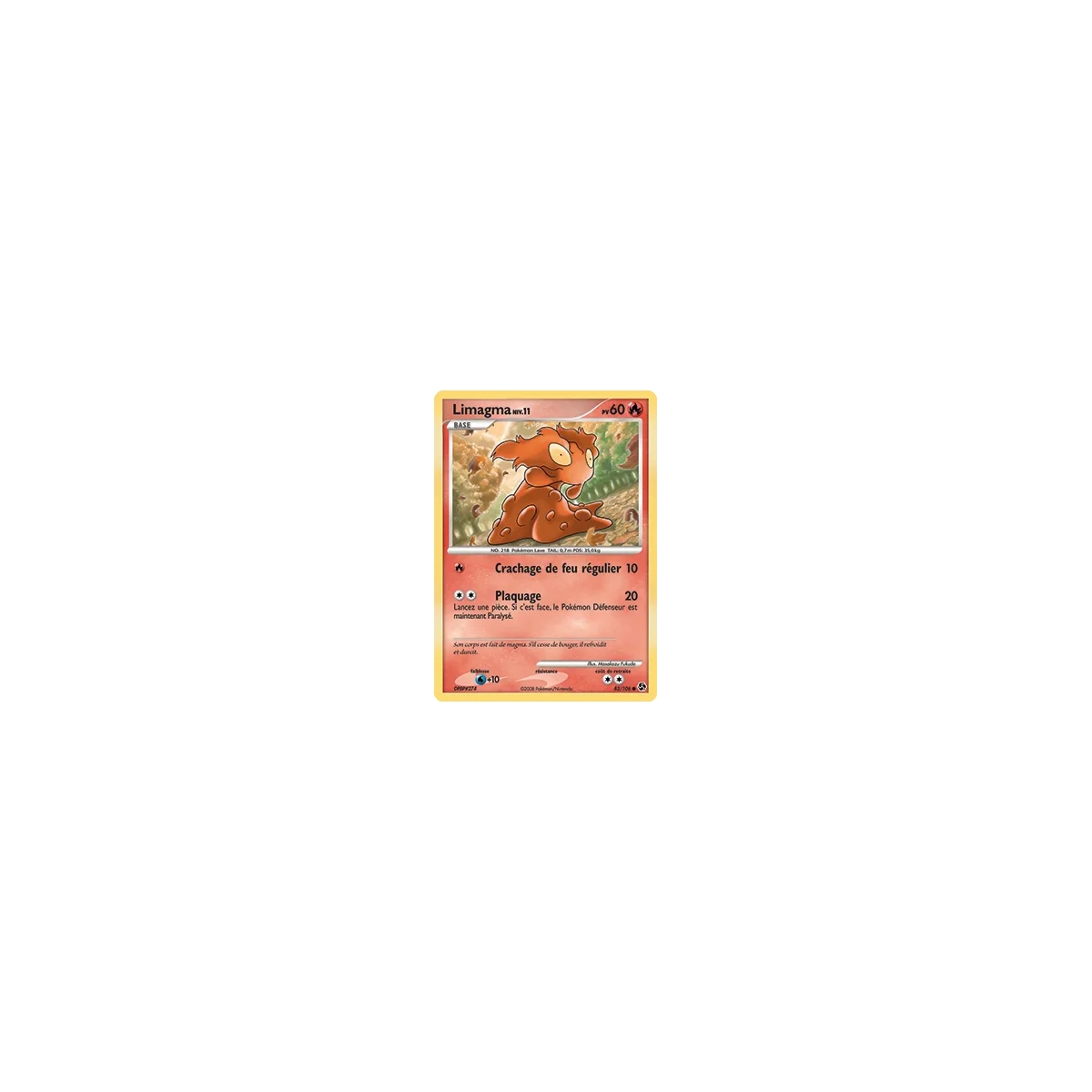 Carte Limagma - Commune (Brillante) de Pokémon Diamant & Perle Duels au sommet 83/106