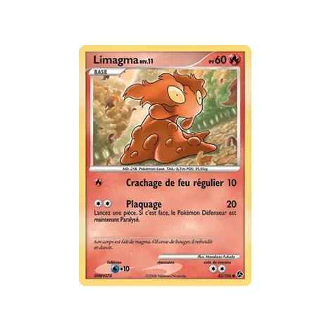 Carte Limagma - Commune (Brillante) de Pokémon Diamant & Perle Duels au sommet 83/106