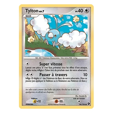 Découvrez Tylton, carte Commune (Brillante) de la série Diamant & Perle Duels au sommet