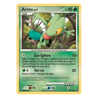 Découvrez Arcko, carte Commune (Brillante) de la série Diamant & Perle Duels au sommet