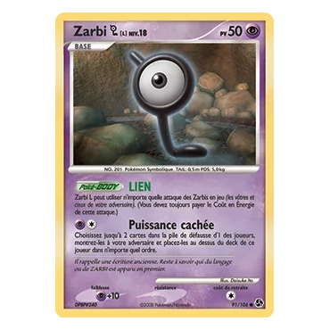 Carte Zarbi L - Commune (Brillante) de Pokémon Diamant & Perle Duels au sommet 91/106