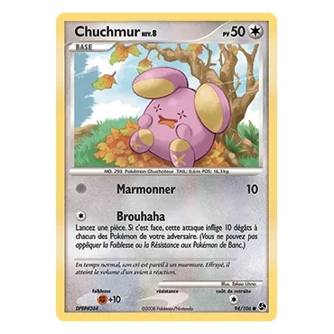 Chuchmur 94/106 : Joyau Commune (Brillante) de l'extension Pokémon Diamant & Perle Duels au sommet