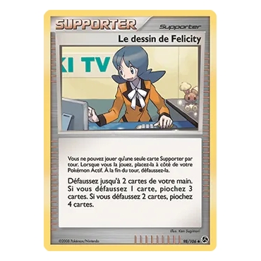 Le dessin de Felicity 98/106 : Joyau Peu commune (Brillante) de l'extension Pokémon Diamant & Perle Duels au sommet