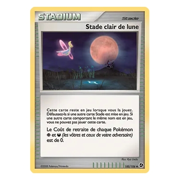 Découvrez Stade clair de lune, carte Peu commune (Brillante) de la série Diamant & Perle Duels au sommet