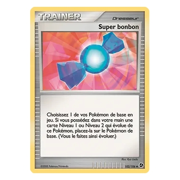 Découvrez Super bonbon, carte Peu commune (Brillante) de la série Diamant & Perle Duels au sommet