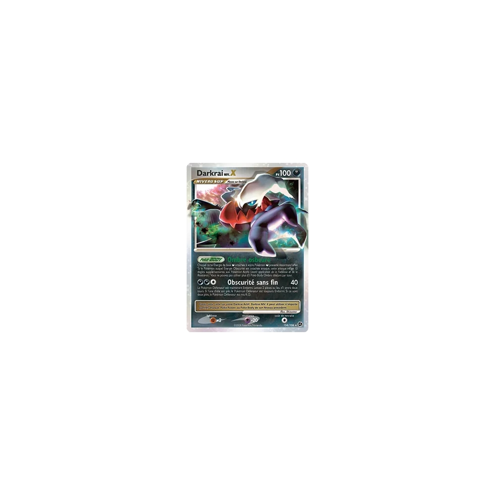 Découvrez Darkrai NIV.X, carte Holographique rare NIV.X de la série Diamant & Perle Duels au sommet