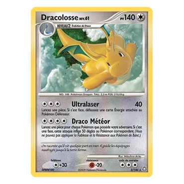 Découvrez Dracolosse, carte Holographique rare de la série Diamant & Perle Éveil des Légendes