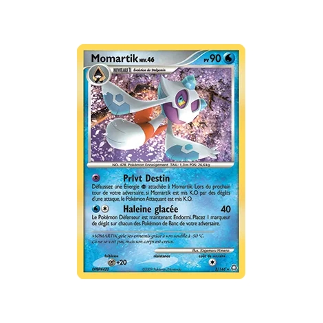 Momartik 3/146 : Joyau Holographique rare de l'extension Pokémon Diamant & Perle Éveil des Légendes