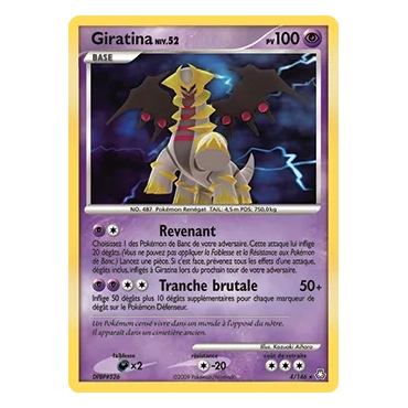 Découvrez Giratina, carte Holographique rare de la série Diamant & Perle Éveil des Légendes