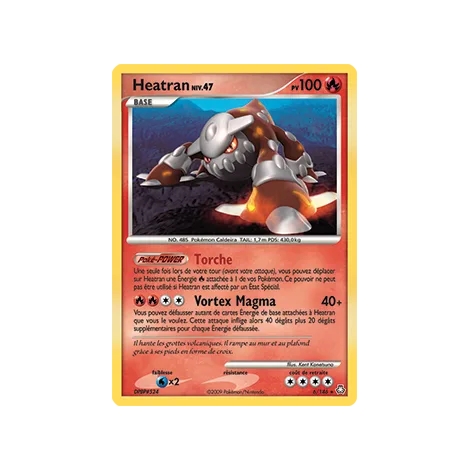 Heatran 6/146 : Joyau Holographique rare de l'extension Pokémon Diamant & Perle Éveil des Légendes