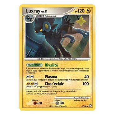 Luxray 8/146 : Joyau Holographique rare de l'extension Pokémon Diamant & Perle Éveil des Légendes