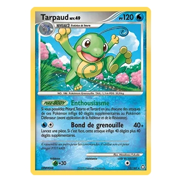 Découvrez Tarpaud, carte Holographique rare de la série Diamant & Perle Éveil des Légendes