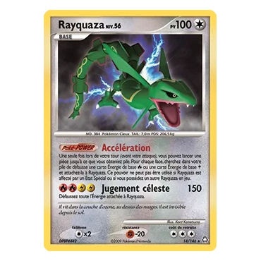 Carte Rayquaza - Holographique rare de Pokémon Diamant & Perle Éveil des Légendes 14/146