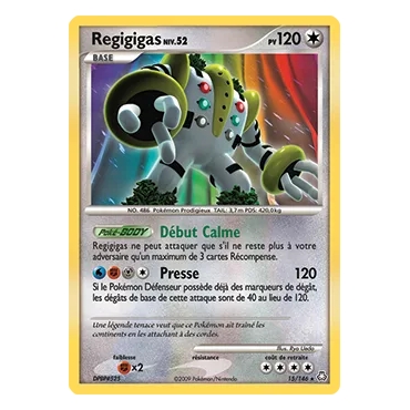 Regigigas 15/146 : Joyau Holographique rare de l'extension Pokémon Diamant & Perle Éveil des Légendes