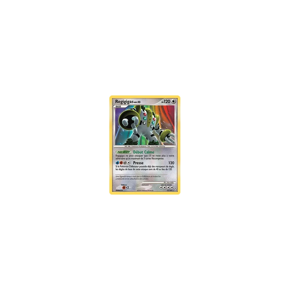 Regigigas 15/146 : Joyau Holographique rare de l'extension Pokémon Diamant & Perle Éveil des Légendes