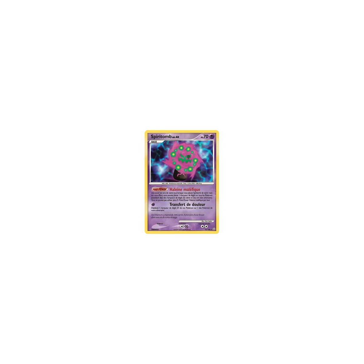 Spiritomb 16/146 : Joyau Holographique rare de l'extension Pokémon Diamant & Perle Éveil des Légendes