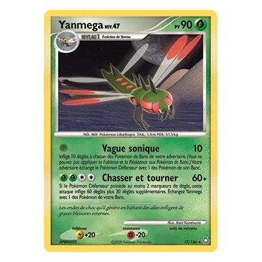 Carte Yanmega - Holographique rare de Pokémon Diamant & Perle Éveil des Légendes 17/146