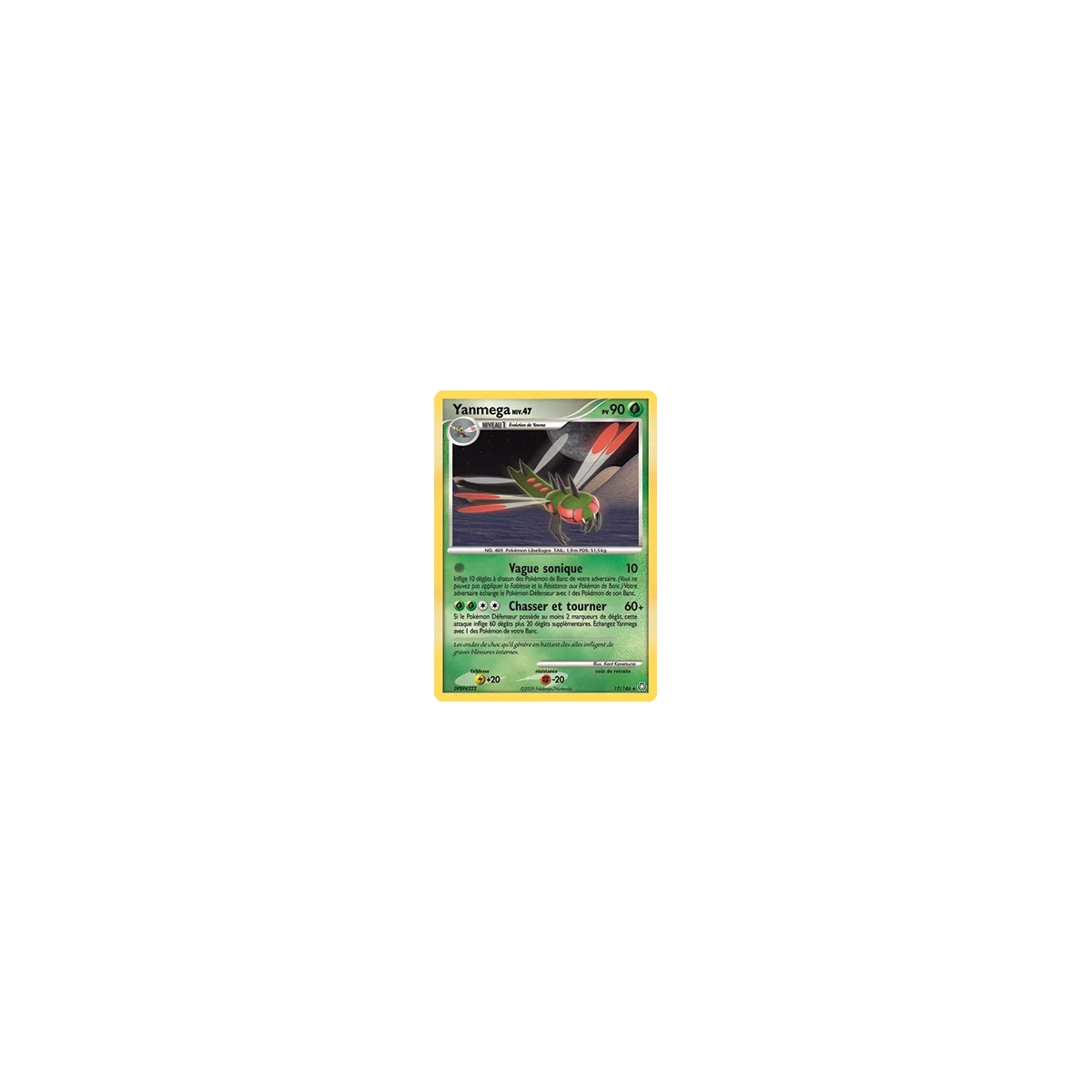 Carte Yanmega - Holographique rare de Pokémon Diamant & Perle Éveil des Légendes 17/146