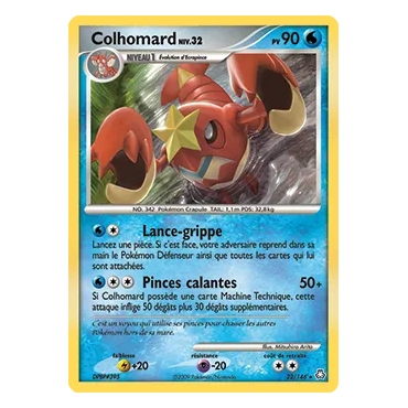 Carte Colhomard - Rare (Brillante) de Pokémon Diamant & Perle Éveil des Légendes 22/146