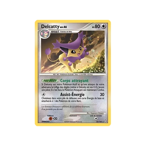 Delcatty 23/146 : Joyau Rare (Brillante) de l'extension Pokémon Diamant & Perle Éveil des Légendes