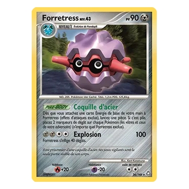 Forretress 28/146 : Joyau Rare (Brillante) de l'extension Pokémon Diamant & Perle Éveil des Légendes