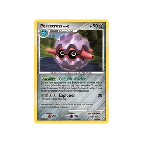 Forretress 28/146 : Joyau Rare (Brillante) de l'extension Pokémon Diamant & Perle Éveil des Légendes