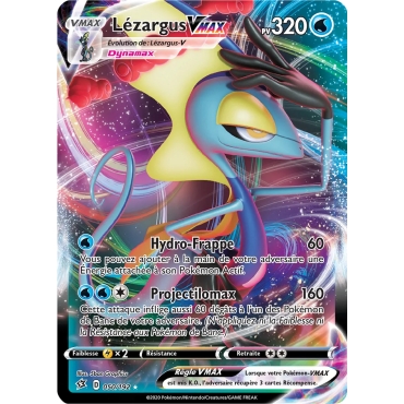 Carte Lézargus - Holographique rare VMAX de Pokémon Épée et Bouclier Clash des Rebelles 050/192