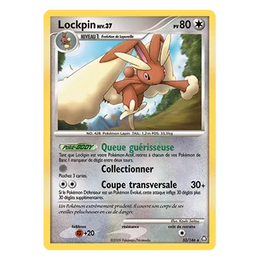Lockpin 33/146 : Joyau Rare (Brillante) de l'extension Pokémon Diamant & Perle Éveil des Légendes