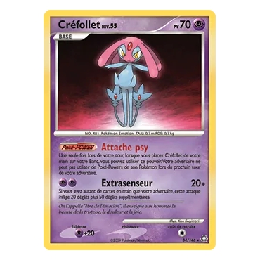 Découvrez Créfollet, carte Rare (Brillante) de la série Diamant & Perle Éveil des Légendes