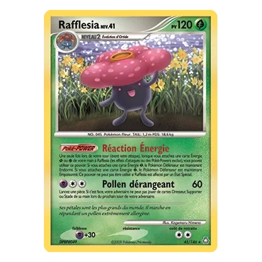 Carte Rafflesia - Rare (Brillante) de Pokémon Diamant & Perle Éveil des Légendes 45/146