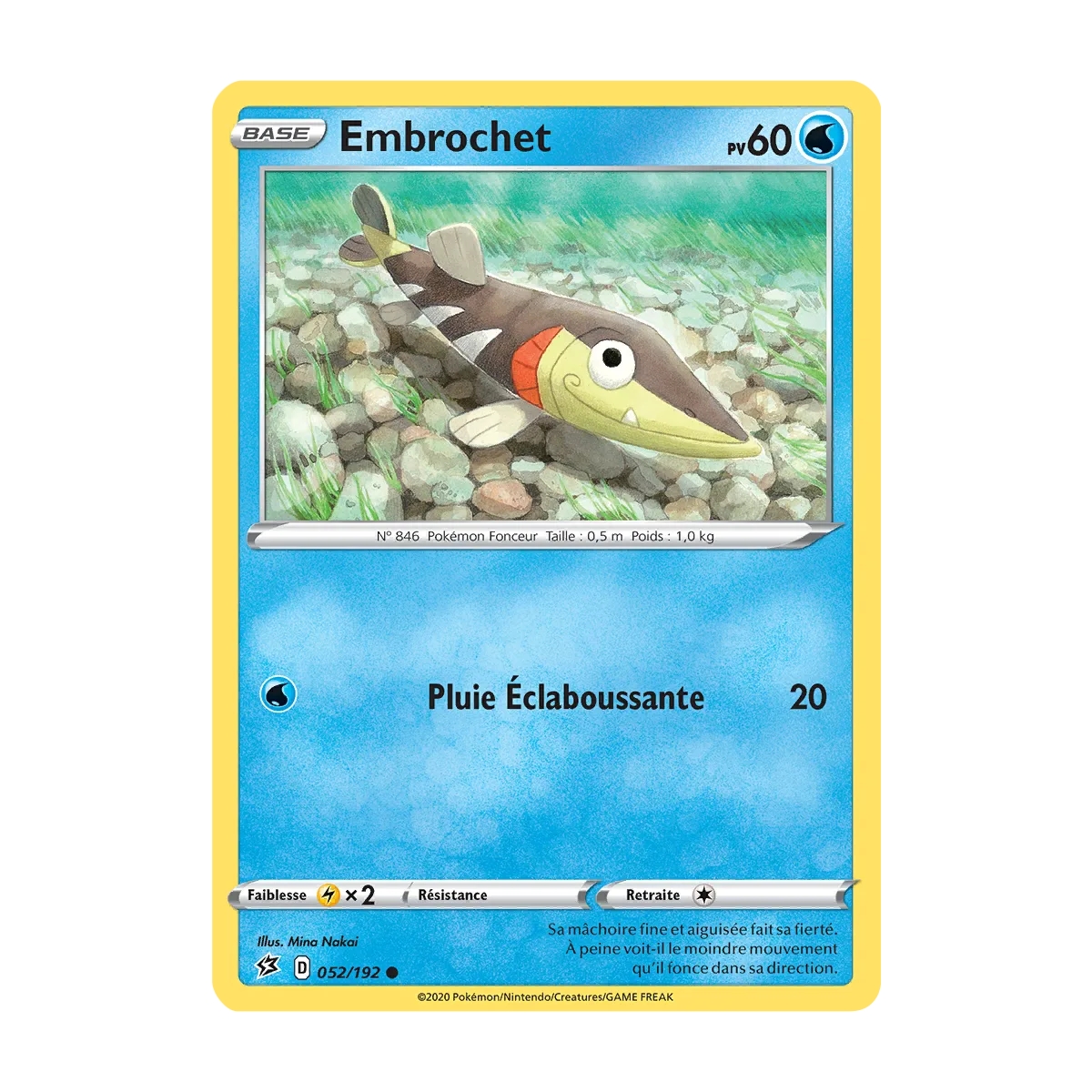 Embrochet 052/192 : Joyau Commune (Brillante) de l'extension Pokémon Épée et Bouclier Clash des Rebelles