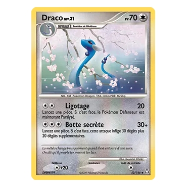 Découvrez Draco, carte Peu commune (Brillante) de la série Diamant & Perle Éveil des Légendes