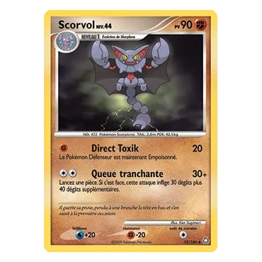 Carte Scorvol - Peu commune (Brillante) de Pokémon Diamant & Perle Éveil des Légendes 55/146