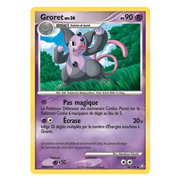 Découvrez Groret, carte Peu commune (Brillante) de la série Diamant & Perle Éveil des Légendes