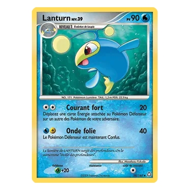 Lanturn 58/146 : Joyau Peu commune (Brillante) de l'extension Pokémon Diamant & Perle Éveil des Légendes