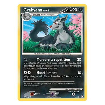 Grahyena 66/146 : Joyau Peu commune (Brillante) de l'extension Pokémon Diamant & Perle Éveil des Légendes