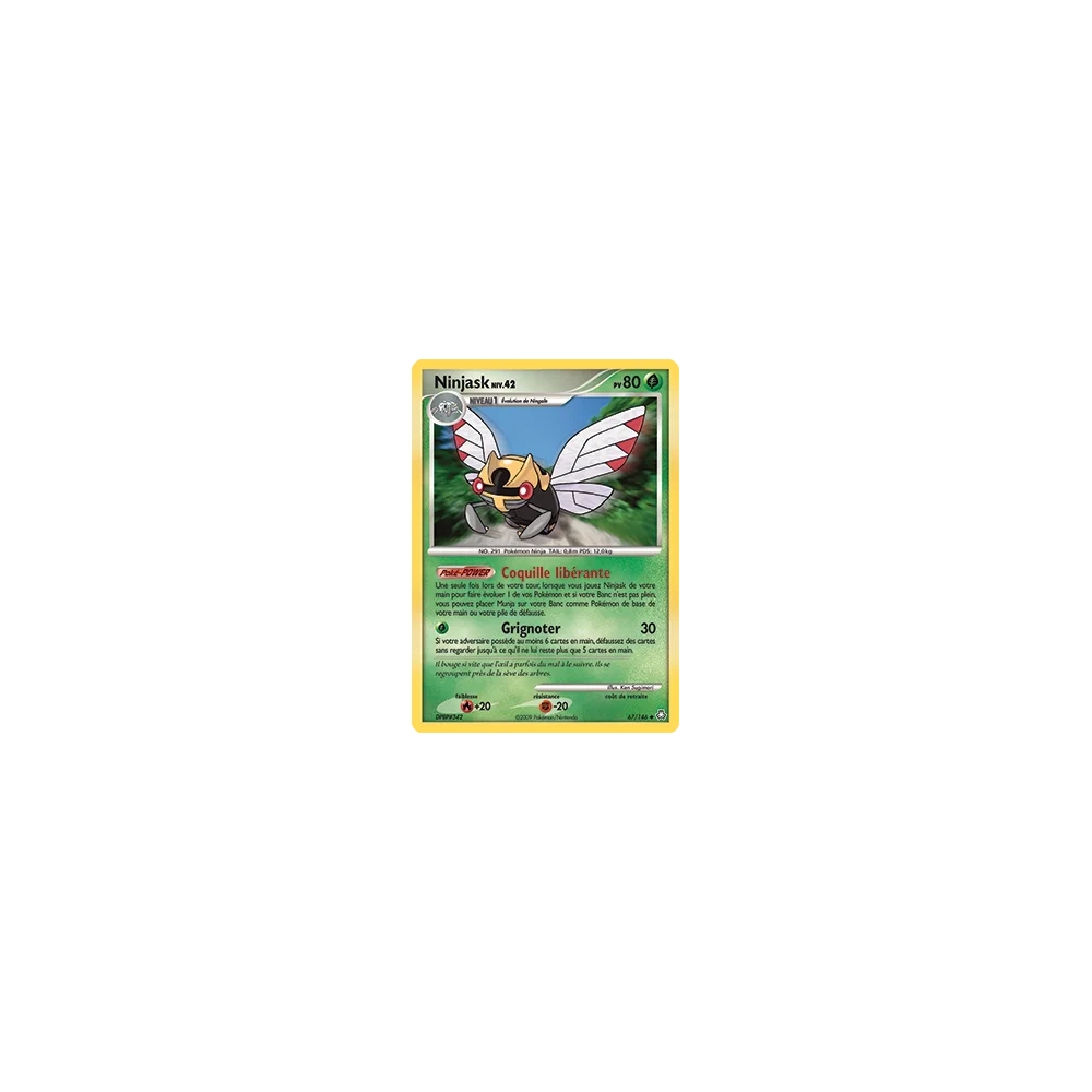 Ninjask 67/146 : Joyau Peu commune (Brillante) de l'extension Pokémon Diamant & Perle Éveil des Légendes