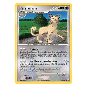 Découvrez Persian, carte Peu commune (Brillante) de la série Diamant & Perle Éveil des Légendes