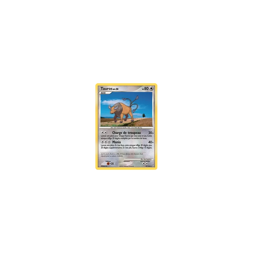 Carte Tauros - Peu commune (Brillante) de Pokémon Diamant & Perle Éveil des Légendes 74/146