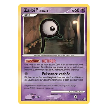Zarbi R 77/146 : Joyau Peu commune (Brillante) de l'extension Pokémon Diamant & Perle Éveil des Légendes