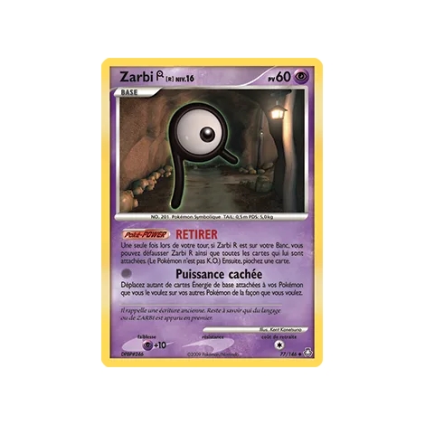 Zarbi R 77/146 : Joyau Peu commune (Brillante) de l'extension Pokémon Diamant & Perle Éveil des Légendes