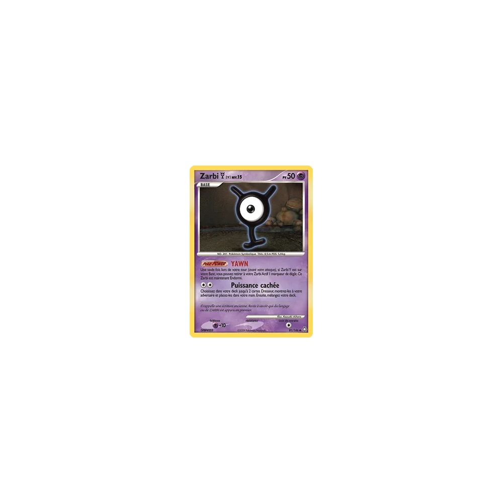 Carte Zarbi Y - Peu commune (Brillante) de Pokémon Diamant & Perle Éveil des Légendes 81/146