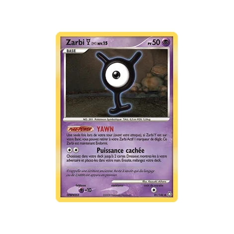 Carte Zarbi Y - Peu commune (Brillante) de Pokémon Diamant & Perle Éveil des Légendes 81/146