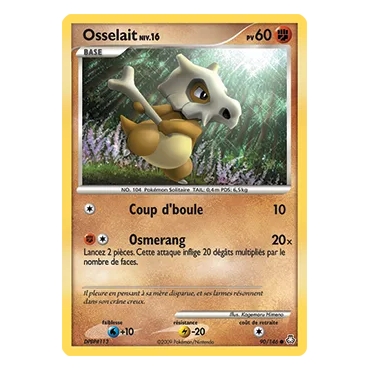 Osselait 90/146 : Joyau Commune (Brillante) de l'extension Pokémon Diamant & Perle Éveil des Légendes