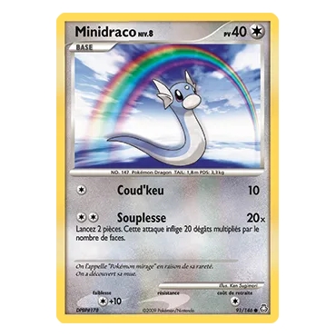 Minidraco 91/146 : Joyau Commune (Brillante) de l'extension Pokémon Diamant & Perle Éveil des Légendes