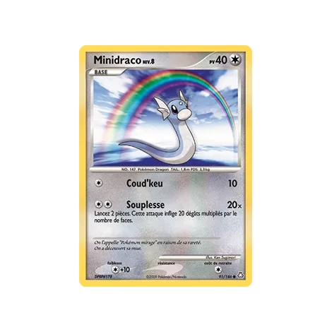 Minidraco 91/146 : Joyau Commune (Brillante) de l'extension Pokémon Diamant & Perle Éveil des Légendes