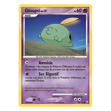 Découvrez Gloupti, carte Commune (Brillante) de la série Diamant & Perle Éveil des Légendes