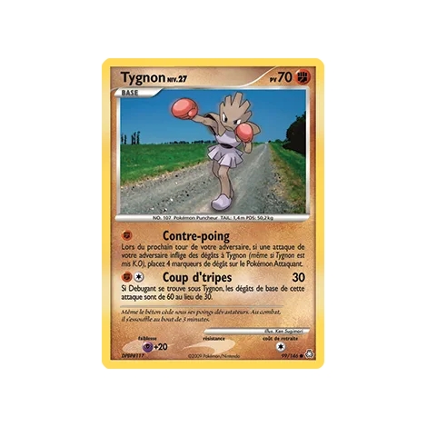 Carte Tygnon - Commune (Brillante) de Pokémon Diamant & Perle Éveil des Légendes 99/146