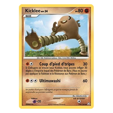 Carte Kicklee - Commune (Brillante) de Pokémon Diamant & Perle Éveil des Légendes 100/146